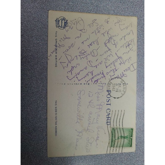 Postcard Bathing Beach Showing New Pier, Onset, MA - 1943 - Picture 2 of 4